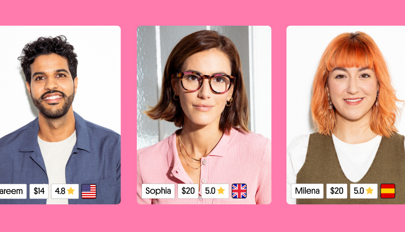 Three Preply tutors smiling on screen with price tags